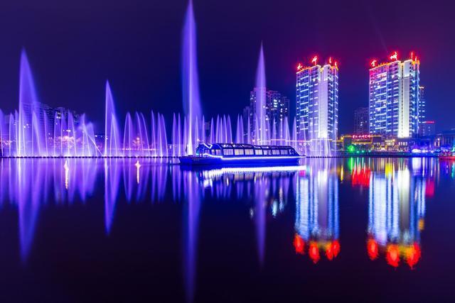 毗河湾旅游度假区夜景图 (4)