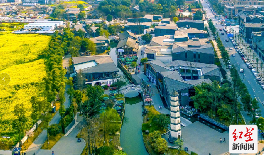 绿意盎然的公园城市示范街