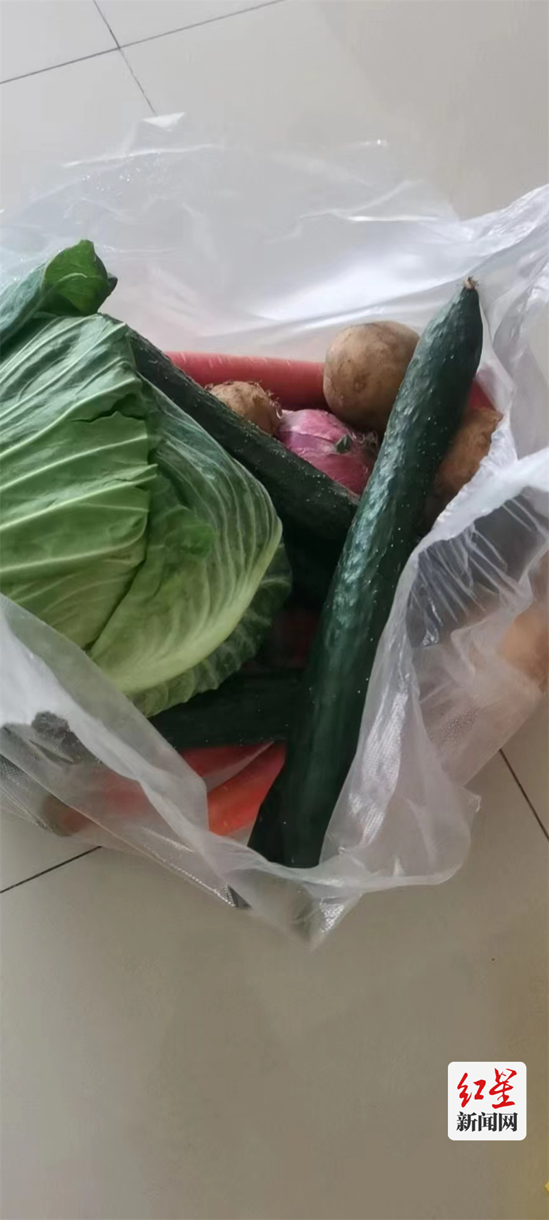 部分小区已经收到蔬菜包