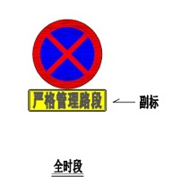 交通秩序严格管理路段禁令（辅助）标志式样