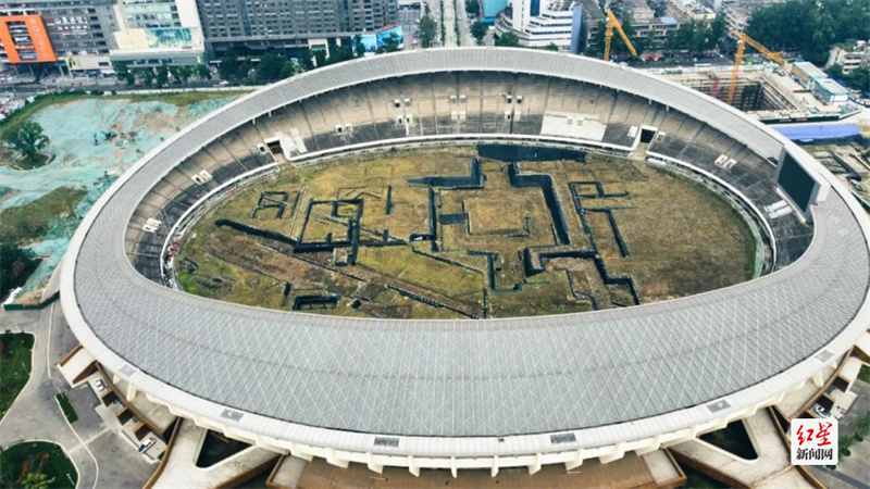 ▲东华门考古遗址公园航拍