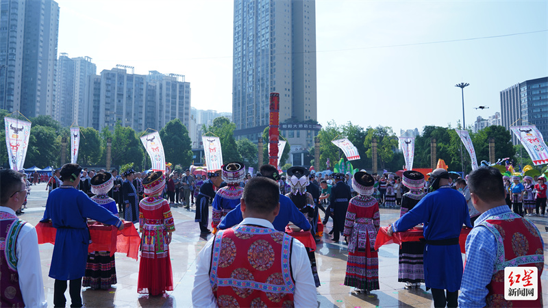 兴文苗族花山节祭花杆仪式。2 摄影：向阳