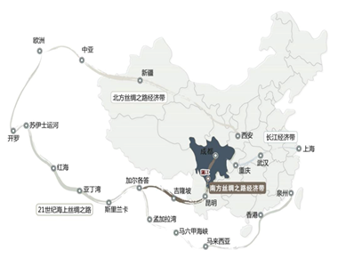 蒲江区位示意图