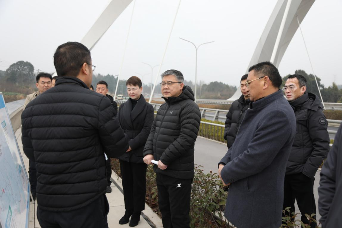 调研绛溪河世园会涉河项目建设情况