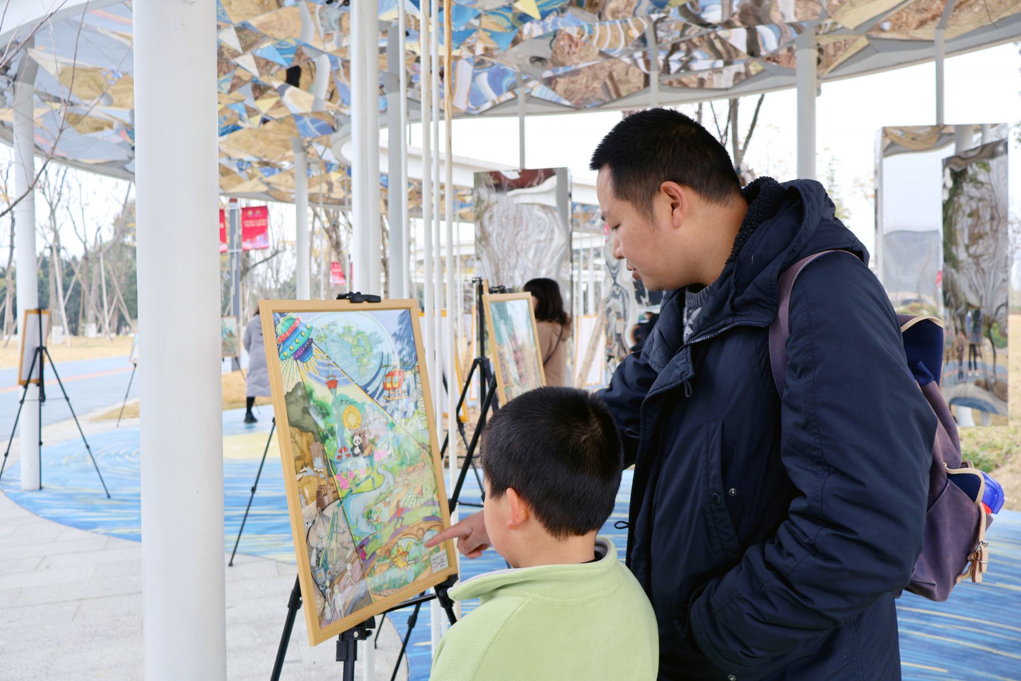 “水美乡村 最美河湖”成都市第三届河（湖）主题中小学征文绘画书法创评活动优秀获奖作品展(5)