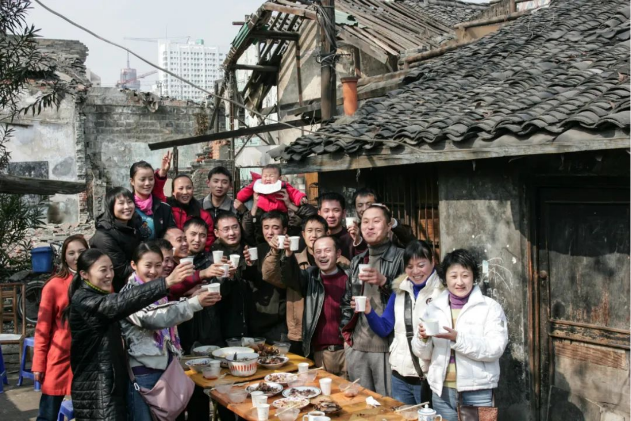 90年代,大慈寺附近居民聚餐