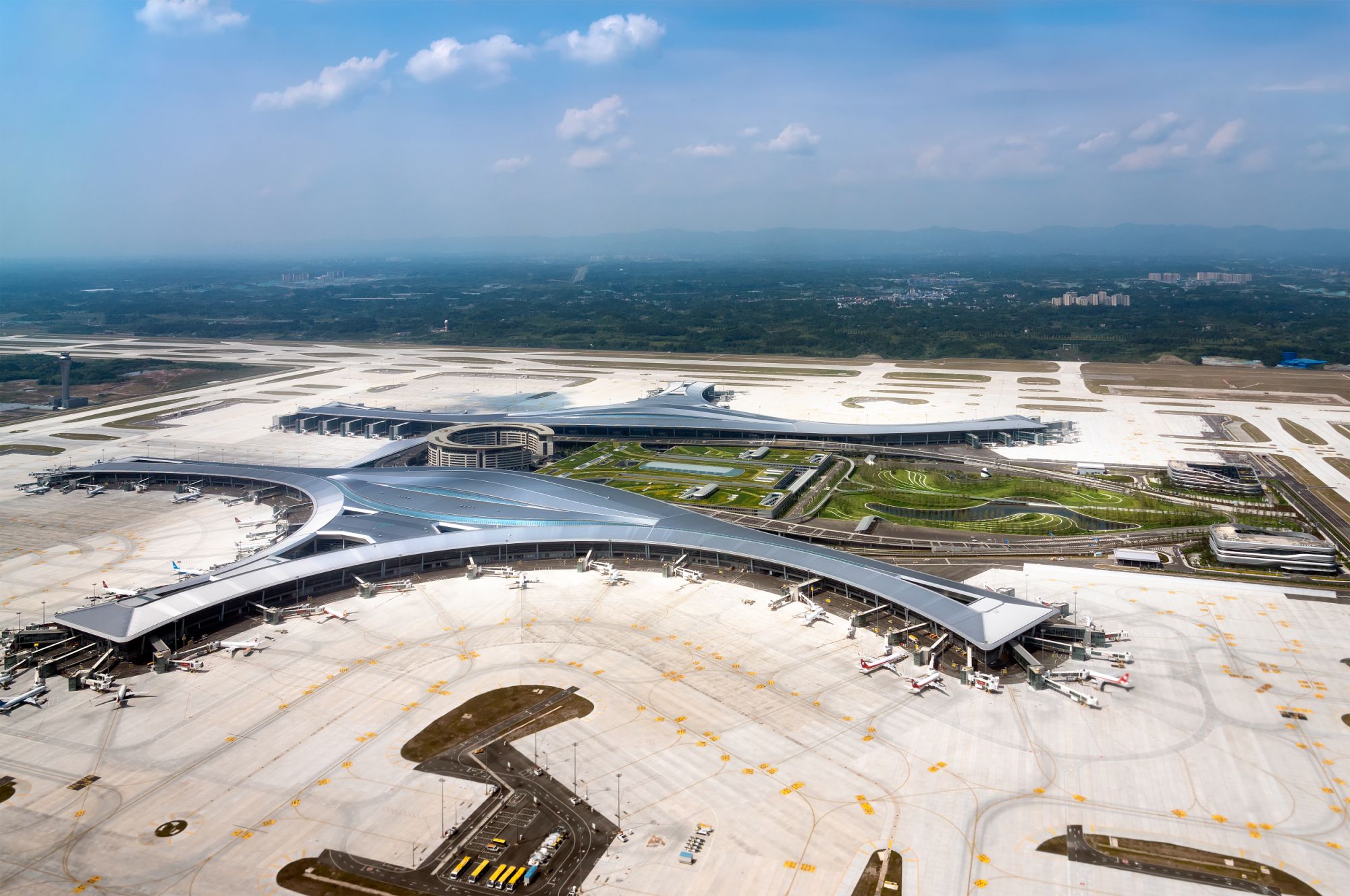 天府国际机场全景图图片